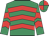 Emerald green, red chevrons, quartered cap