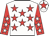 White, red stars, red sleeves, white stars, white cap, red star