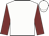White, maroon sleeves
