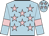 Light blue, pink stars, armlets and stars on cap