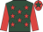 Dark green, red stars and sleeves, red cap, dark green star Dark green, red stars and sleeves, red cap, dark green star