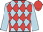 Light Blue and Red diamonds, Light Blue sleeves, Red cap