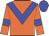 Orange body, blue chevron, orange arms, blue armlets, blue cap