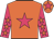 Orange body, rose star, rose arms, orange stars, orange cap, rose star