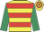 Yellow, red hoops, emerald green sleeves Yellow, red hoops, emerald green sleeves
