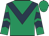 Emerald green, dark blue chevron, chevrons on sleeves Emerald green, dark blue chevron, chevrons on sleeves