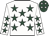 White, dark green stars, dark green cap, white stars White, dark green stars, dark green cap, white stars