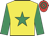 Yellow, emerald green star & sleeves, quartered cap Yellow, emerald green star & sleeves, quartered cap