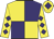 Yellow and purple (quartered), diamonds on sleeves, yellow cap, purple diamond Yellow and purple (quartered), diamonds on sleeves, yellow cap, purple diamond
