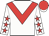 White, red chevron, white sleeves, red stars, red cap, white peak White, red chevron, white sleeves, red stars, red cap, white peak