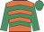 orange, emerald green chevrons, emerald green sleeves, emerald green cap