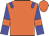 orange, blue epaulets, blue sleeves, orange armlets