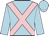 Light Blue, Pink cross sashes, Light Blue cap