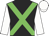 Black, green cross belts, white sleeves and cap