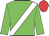 green, white sash, red cap