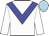 White body, blue chevron, white arms, light blue cap