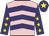 Pink, purple chevrons, purple sleeves, yellow stars, purple cap, yellow star