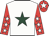 White, dark green star, red sleeves, white stars, red cap, white star