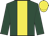 Dark green, yellow stripe, yellow cap