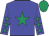 blue, emerald green star, blue sleeves, emerald green stars, emerald green cap