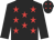 Black, red stars, black sleeves