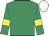 Emerald green, yellow armlets, white cap