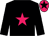Black body, rose star, black arms, rose cap, black star