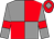 Grey body, red quartered, grey arms, red armlets, red cap, grey diamond