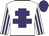 White body, purple cross of lorraine, white arms, purple striped, purple cap
