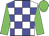 White body, blue checked, green arms, green cap