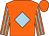 orange, light blue diamond, light blue stripes on sleeves