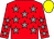 Red, grey stars, yellow cap