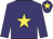 Purple body, yellow star, purple cap, yellow star