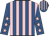 Royal blue & pink stripes, pink stars on sleeves, striped cap