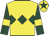 Yellow, dark green triple diamond, dark green sleeves, yellow armlets, yellow cap, dark green star