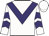 White, purple chevron, chevrons on sleeves