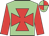 Light green, red maltese cross and sleeves, quartered cap