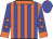 Blue and orange stripes, blue sleeves, orange stars, collar and cuffs, blue cap orange star
