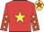 Red body, yellow star, red arms, yellow stars, yellow cap, red star