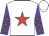 White body, red star, blue arms, red stars, white cap