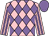 Pink and mauve diamonds, striped sleeves, mauve cap