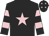 Black, pink star, hooped sleeves, black cap, pink stars