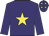 Purple, yellow star and stars on cap