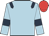 light blue, dark blue epaulets and armlets, red cap