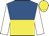Royal blue and yellow halved horizontally, white sleeves, yellow cap