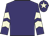 Purple, beige chevrons on sleeves, beige star on cap