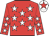 Red, white stars, white cap, red star