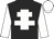 Black, white cross of lorraine, sleeves and cap