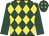 Dark green and yellow diamonds, dark green sleeves