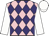 Pink and purple diamonds, white sleeves and cap